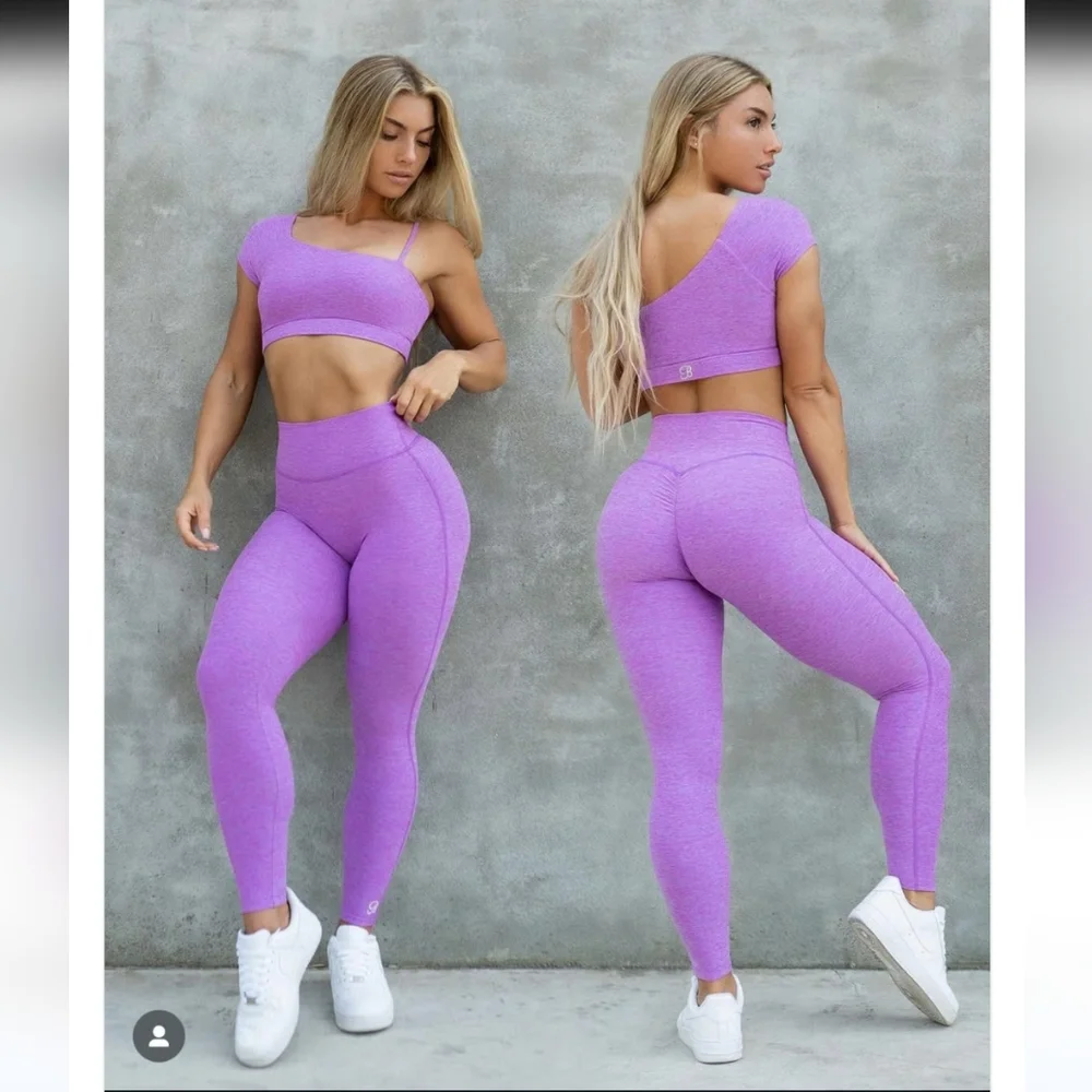 Bombshell Fit Leggings Purple Haze Large - Picture 2 of 13